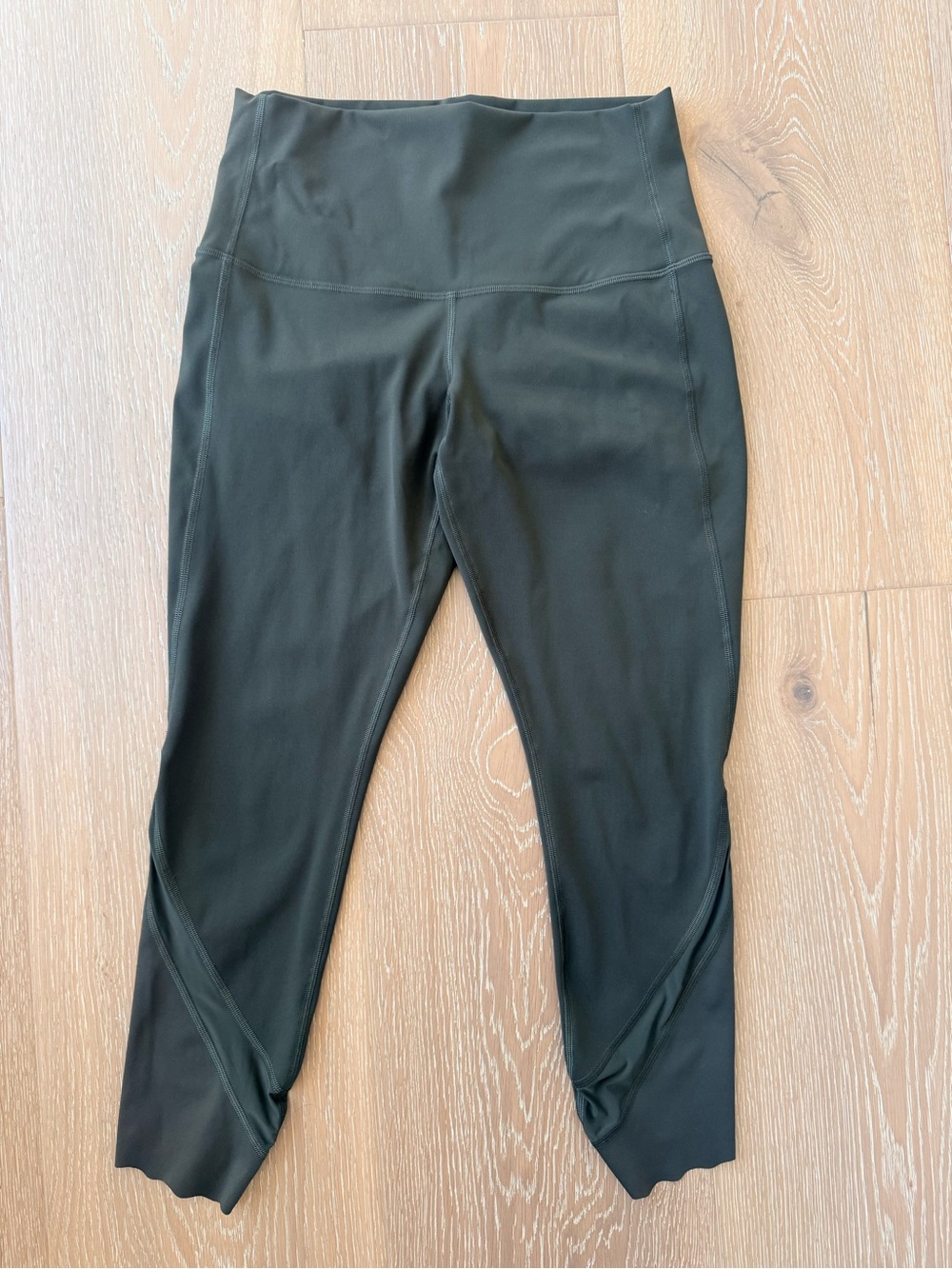 Lululemon athletica Dark Olive High-waisted scalloped Leggings